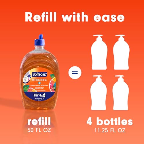 Softsoap Antibacterial Liquid Hand Soap Refill - Crisp Clean Scent, 50 Fl Oz