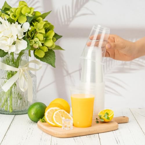Disposable Plastic Cups 9 oz - Clear Bulk Pack of 2000 for Weddings & Parties - Variation of 9 oz 2000 Pack
