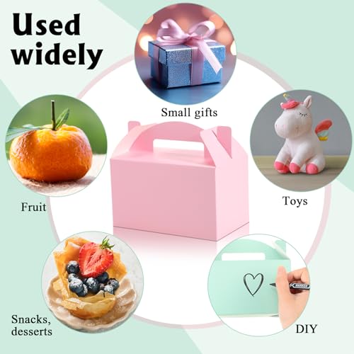Multicolor Party Favor Treat Boxes - Gable Box Set with Solid/Morandi Colors, 36 Pack, 6x3.5x3.5 Inches