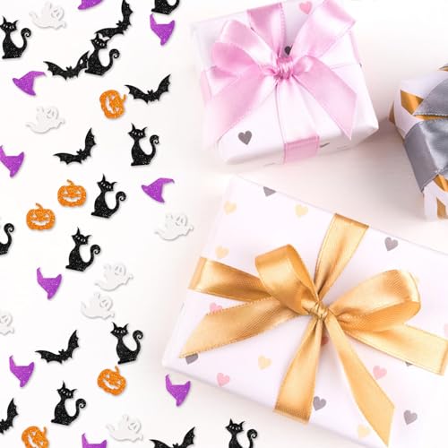 Halloween Confetti 150pcs Spooky Bat Glitter Table Scatter Decorations