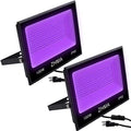 100W LED Black Light - IP66 Waterproof, Neon Glow for Indoor & Outdoor Parties - Variation 100.0