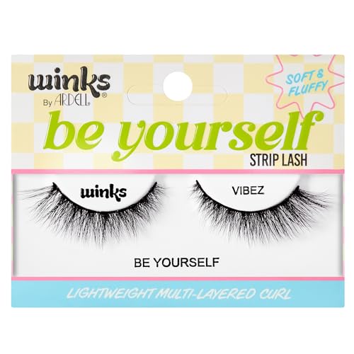 False Eyelashes - Dramatic Bold & Expressive Strip Lashes, Easy Application, Vibez Style - 1 Pair (Pack of 1)