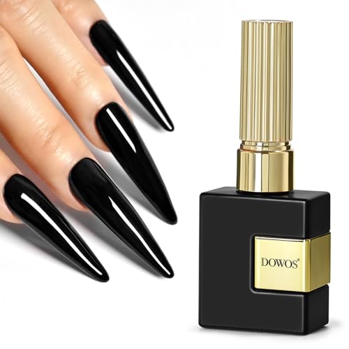 Black 15ML Gel Nail Polish - Same Color Soak Off Gel for Manicure & DIY