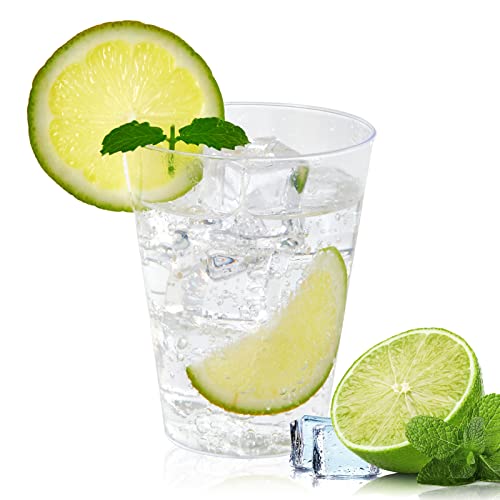 Disposable Plastic Cups 7 oz Clear Pack of 300 - Party, Wine, Whiskey, Halloween