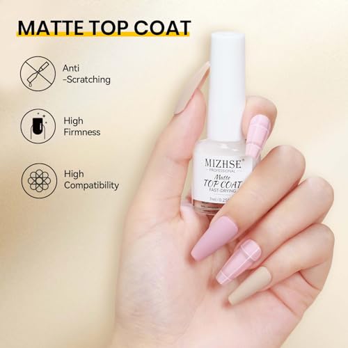 Quick Dry Base and Top Coat Nail Polish Set - Clear, 3 x 7ml Air Drying Fast