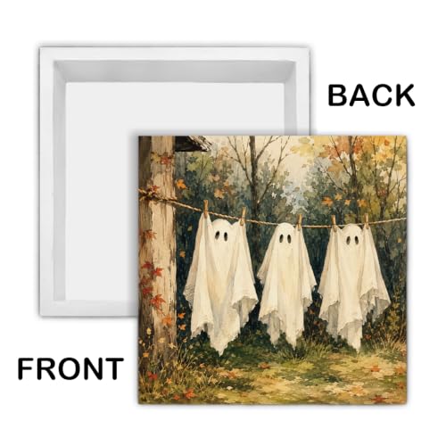 Funny Halloween Ghost Sign Decor - Spooky Wood Block Sign - Variation 20