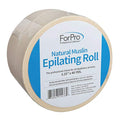 ForPro 3.25" x 40 Yards Natural Muslin Epilating Roll - Tear-Resistant