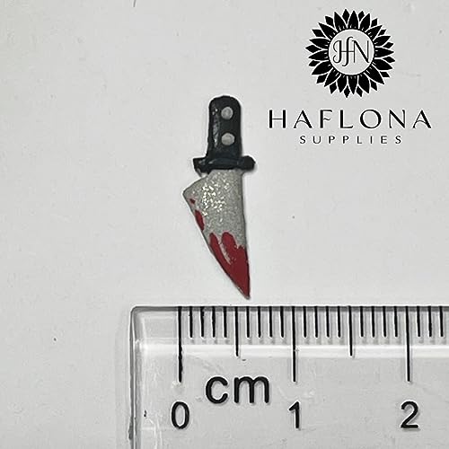 Halloween Fake Knife Nail Charms - 10PC Blood Knife Handmade Nail Art Accessories - KniHalloween-10Pcs