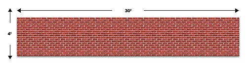 Christmas/Winter Brick Wall Backdrop 2-Pack - 4ft x 30ft Photo & Party Decorations