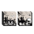 Gothic Halloween Paper Napkins - Disposable Skull Pumpkin Graveyard Design - 20 Pack - Napkin Variation