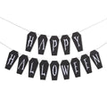 Halloween Coffin Banner - Spooky Party Decorations for Halloween