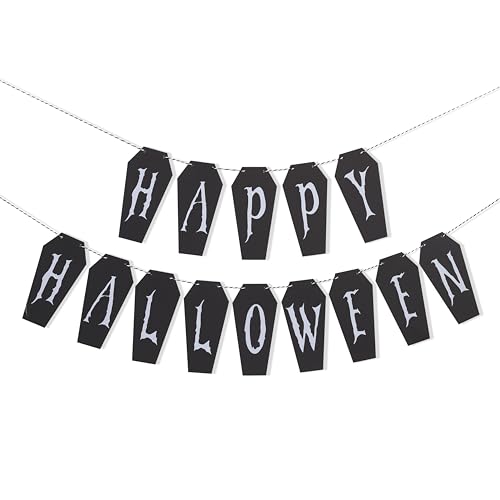 Halloween Coffin Banner - Spooky Party Decorations for Halloween