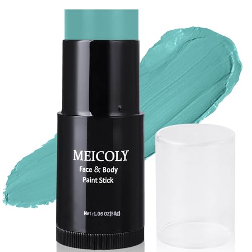 Teal Face Body Paint Stick - Waterproof Full Coverage Halloween SFX Cosplay