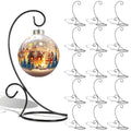 16 Black Iron Ornament Display Stands for Hanging Decorations