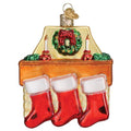 Family of 3 Christmas Stockings Glass Blown Ornament Holiday Decor - Handcrafted
