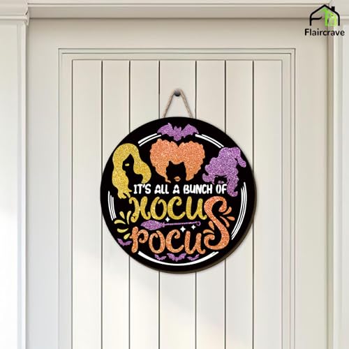 Halloween Wreath 11.8x11.8 Inch Home Party Decor - Hocus Pocus Style