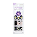 Press-On Nails with Adhesive - Black Short Squoval Design, 30 Count