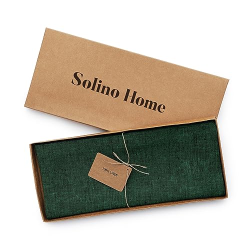 Linen Table Runner Forest Green 14x156 Inches - Elegant Home Decor