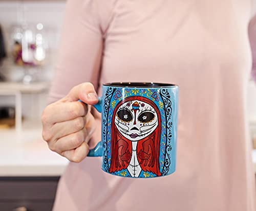 Nightmare Before Christmas Jack & Sally Day of the Dead Ceramic Coffee Mug - 20oz Oversized Drinkware