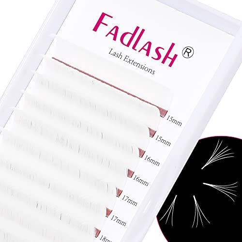 Colored Eyelash Extension Fans 0.07D Curl White 15-20mm Volume Lashes