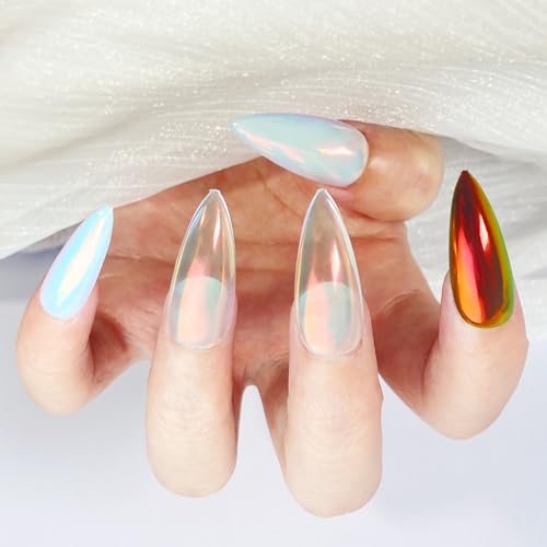 FNNZ Unicorn Chrome Nail Powder Sunset Glow Mirror Effect for Gel & Acrylic Nails