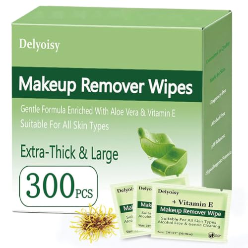 300 Count Makeup Remover Wipes Bulk - Individually Wrapped & Travel Size