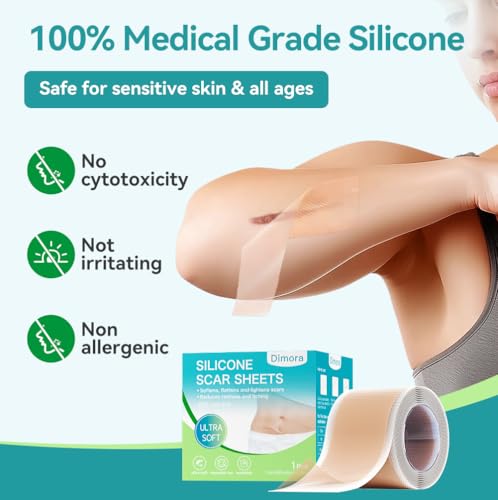 Silicone Scar Sheets - Ultra Soft Hypoallergenic Scar Tape 1.6”x60