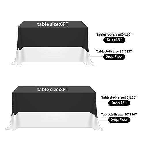 Waterproof Rectangle Tablecloth 2 Pack 90x156 Inch - Stain & Wrinkle Resistant Polyester - Orange Variation