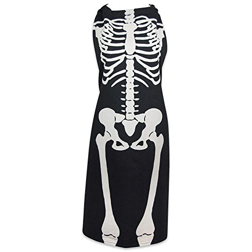 Halloween Apron with Skeleton Design - Happy Halloween Collection, One Size