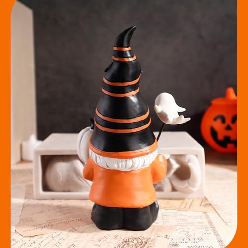 Halloween Gnome Figurines Resin Statues Indoor Tabletop Decor - Set of 1