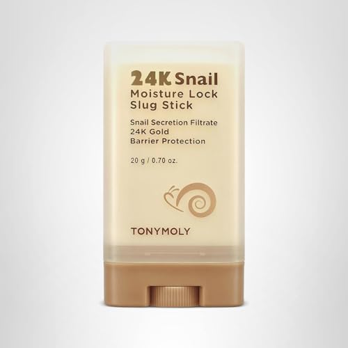 TONYMOLY 24K Snail Moisture Facial Stick 20g – Hydrating Multi Balm with Snail Mucin & 24K Gold for Glowing Skin, Anti-Aging Skincare, Moisture Barrier Protection, Korean Skincare
