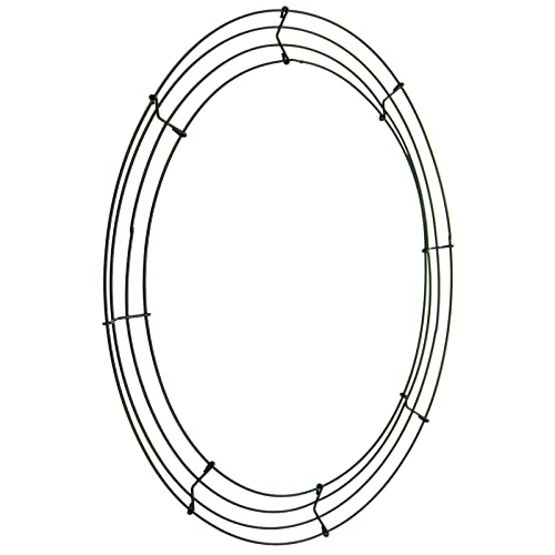 15 Pack 14 Inch Wire Wreath Frames for DIY Floral Holiday Decorations - Green