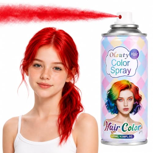 Red Hair Spray - Temporary Hair Color Spray for Kids & Adults, 4.06 oz Fire Red