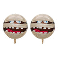 2-Pack 22-Inch Mummy Head Foil Balloons for Halloween & Egyptian Theme Decor