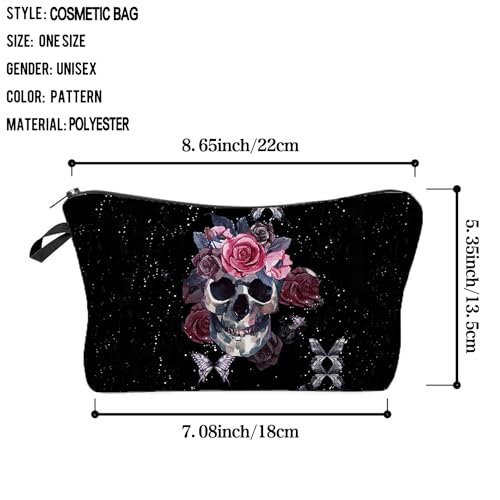 Floral Skull Cosmetic Bag for Women - Variation hz2138