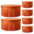 Burnt Orange Round Tablecloth - 60 Inch 6 Pack for Fall Events & Weddings