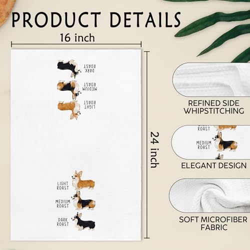 Funny Corgi Dog Hand Towels for Bathroom Kitchen Decor - Corgi Variation