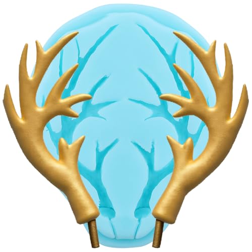 Christmas Elk Deer Horn Silicone Mold - Fondant, Chocolate & Cookie Baking - Style Q