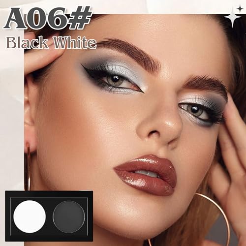 Dual Eyeshadow Palette - White Matte & Black Matte - Neutral & Versatile Shades