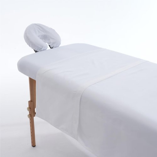 SHINARDO Massage Table Cover Set, Microfiber Material, Pocket-Style Blanket Protector, Fitted Sheet, Face Rest Cover (White)