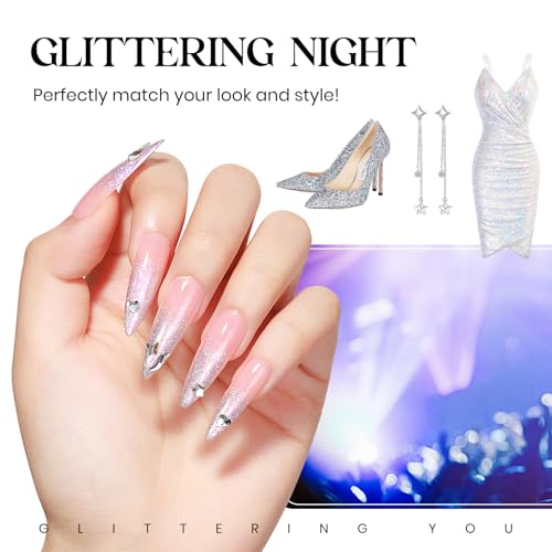 Rainbow Glitter Nail Polish - Quick Dry, Iridescent, 15ml - Glitter Rainbow Variation
