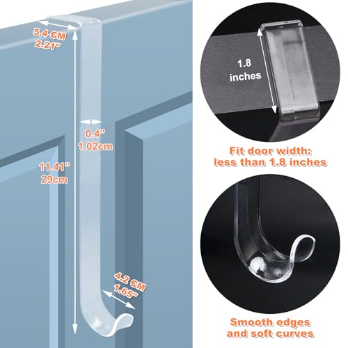 Clear 12-Inch Wreath Hangers for Front Door, 2 Pack Christmas Easter Decorations - Variation: Clear-12IN 2Pack