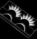 White False Eyelashes for Halloween, Christmas & Anime Costumes - Lightweight Synthetic Lashes