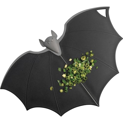 OTOTO Bat-Shaped Wooden & Plastic Cutting Board - Fun Gothic Kitchen Gadget, Dishwasher Safe