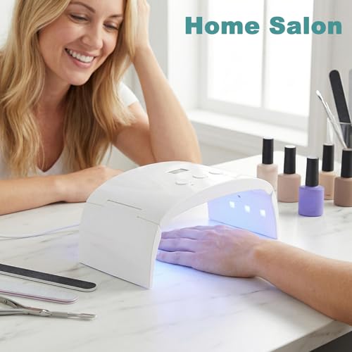 Foldable UV LED Nail Lamp for Gel Nails Curing - Spacious, Portable, 25 LED Beads