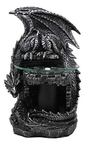 Rhaegal Castle Tower Behemoth Dragon Oil Warmer & Night Light - Fantasy Decor