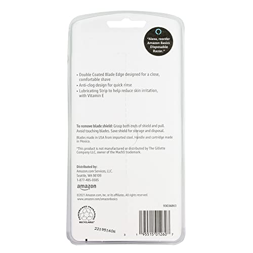 Disposable Razors for Men - 3-Blade, Hypoallergenic, Close Shave, 6 Pack