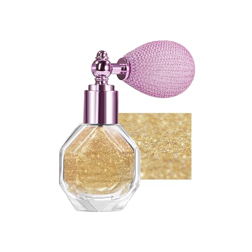 Gold Highlighter Powder Spray #03 - Long-Lasting Glitter Face Body Hair Makeup