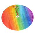 Rainbow Watercolor Christmas Tree Skirt 36-Inch Holiday Decor - Festive Xmas Home Mat