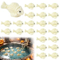Beige Halloween Mini Fish Skeletons - 100 Pack Spooky Fish Bone Figures for Party Decor